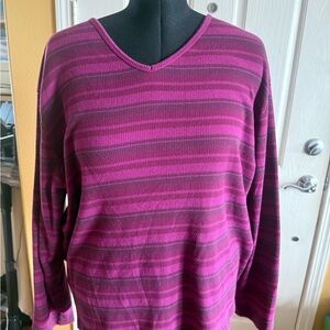Sonoma Purple Knit Long Sleeve Shirt